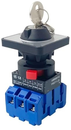 Disjoncteur de charge YMD11-25YS3/3, clé de commande principale universelle avec verrouillage, Rotation, mise hors tension, interrupteur d'isolateur de came LW30-32A / 25A, 1 pièce(4P,32A)