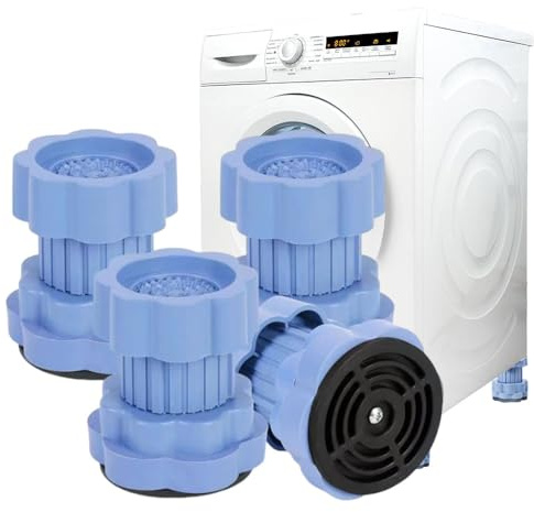 Ouliget Washing Machine Base Foot Pads Anti Vibration Pads,Adjustable Height Washing Machine Support Foot Pads,Multifunctional Adjustable Bracket Base,4 Pieces