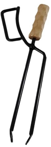 Kaminzange, verdickte und verstärkte Hochleistungs-Feuerzange – breites Einsatzspektrum, extra lange Brennholzzange für Kamin, im Freien, Feuerstelle