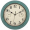 Foxtop Reloj de pared silencioso resistente al agua con termómetro e higrómetro, 30 cm, reloj de pared para exteriores, sin ruido de tictac, reloj de jardín, resistente a la intemperie, para baño