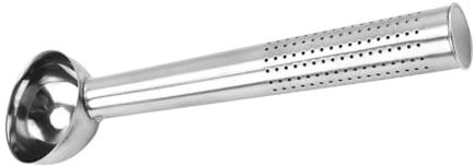 Cabilock tubo de té con cuchara té de menta verde infusores Malla café filtro de té infusor de residuos de té tubo infusor de té infusor de té de metal acero inoxidable 304 Silver