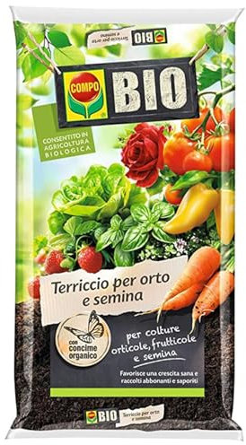La zappa Terriccio bio per orto e semina substrato professionale Biologico Lt 50