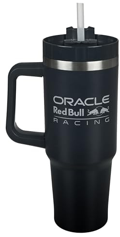 Undercover - Oracle Red Bull Racing Vacuum Cup with Straw - Capacity 980ml - Stainless Steel Cup with Handle - BPA Free