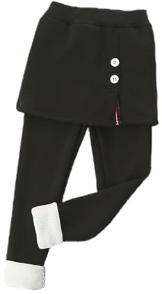 Jupe tutu doublée en polaire pour filles - Collants thermiques épais sans pieds - Leggings pour uniforme scolaire - Collants de danse de ballet extensibles et décontractés