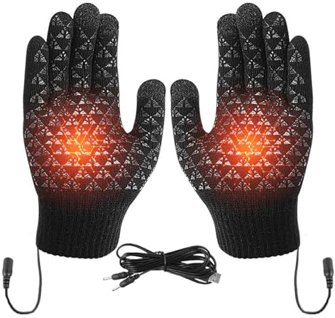 Guanti riscaldati da donna, guanti termici per touchscreen, con USB, per climi freddi, invernali, donne, uomini, ciclismo, corsa, alpinismo, attività all'aperto