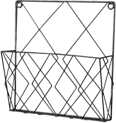 NonMiFyR Revistero de Pared, Estante para Revistas, Librería de Hierro Forjado, Organizador de Archivos Moderno Y Sencillo, Soporte para Folletos para Decoraci, Negro, Individual