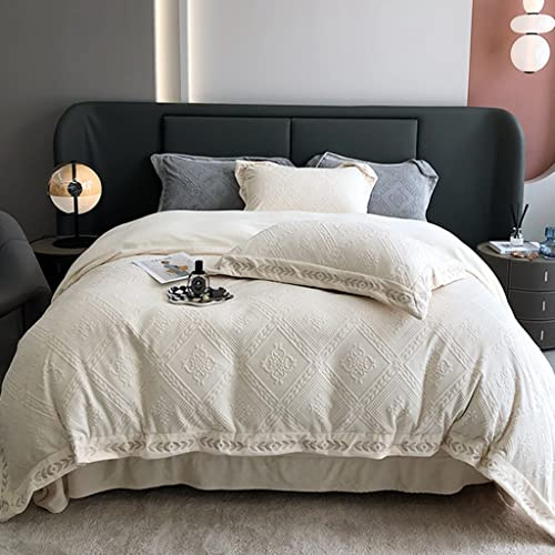 TFBHL Vinterbäddset om 4, inkluderar lakan, påslakan och 2 örngott,Coral fleece dubbelt påslakanset för att sova naken,Födelsedag Färg: C, Storlek: 150cm(4 st)