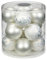 Inge-glas 16106D104MO Glaskugel, 75 mm, 12 Stück/Dose, Eislack, matt weiß