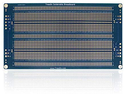 Treedix 1PCS Universal Board Solderable BreadBoard PCB Prototype Shield Board Double Sided Tinned Gold Plated Holes for Arduino Kit Raspberry Pi Shield Prototyping and Testing (Model 6)