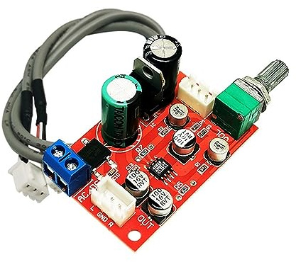 DC 8 V ~ 24 V förstärkare bräda, AD828 förförstärkare ljud Amp-kort stereomodul enkel strömförsörjning med potentiometer