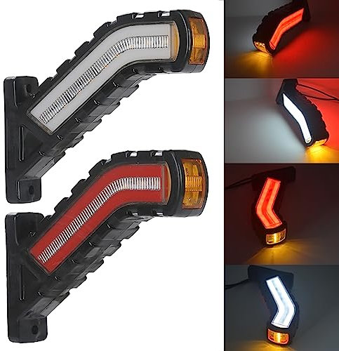 DoeDoefong 2 x LED Gummi Begrenzungsleuchte Seitenleuchte, 12V 24V Begrenzungsleuchten Positionsleuchte Auto LKW PKW Wohnwagen KFZ Lampe Leuchte Licht Begrenzungsleuchten Anhänger
