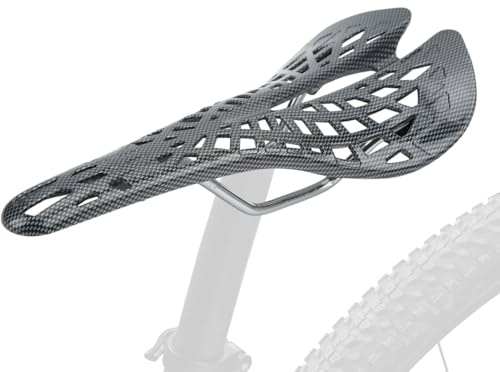 HERCHR Sella Cava per Bicicletta, Cuscino per Bici in Fibra di Carbonio Sedile Stile Ragnatela Sedile Cavo per Bici Sella Ultraleggera Accessori per Ciclismo su Strada da Montagna