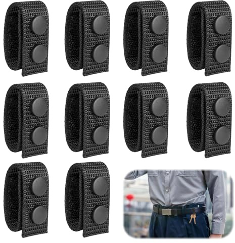 10 Pcs Cinturón Keeper Trabillas Tácticas Hebilla Cinturon Tactico Policial | Trabillas de Cinturón Hebillas Cinturon Hombre, Mosqueton Tactico, para Montañismo, Senderismo