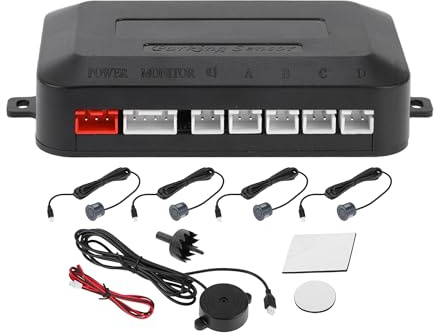 Motoforti Universal Car Reverse Backup Radar System Parking Sensors Gray | Reverse parking sensors alarm buzzer, Distance detection, 4 Parking Sensors, Reminder