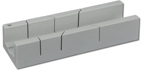 DEWEPRO Gehrungslade 250x80x50mm – Schneidlade aus robustem Kunststoff – Für gerade, 45°- und 90°-Winkelschnitte