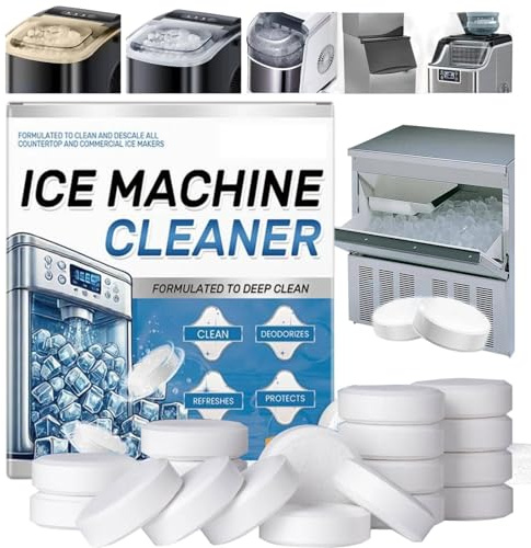 Disincrostante per macchina del ghiaccio, 12/24/36 pezzi, rimuove gli odori e prolunga la durata, pulizia efficace della decalcificazione e pastiglie per la pulizia della macchina del ghiaccio, facile