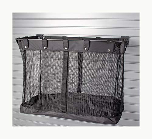 HandiWall Large Mesh Basket for Ball and Sports Storage on Garage Slatwall Panels