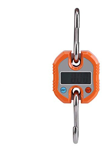 Báscula digital colgante, 150 kg / 50 báscula de grúa portátil LCD Gancho electrónico digital Básculas colgantes Balanza de pesaje en bucle para el hogar, granja, caza, mercado de alimentos,