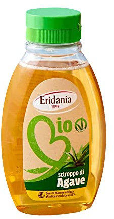 Eridania Bio, Sciroppo d'Agave 350 gr, Gusto Delicato e Leggero da Agricoltura Biologica, Dolcificante Naturale Ideale come Sostitutivo Zucchero per Dolci Bevande