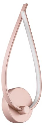 Eglo LED Lampada da parete Palozza, applique a 1 fiamma, faretti da parete interni in alluminio e plastica, lampada per soggiorno, illuminazione per corridoio in oro rosa e bianco