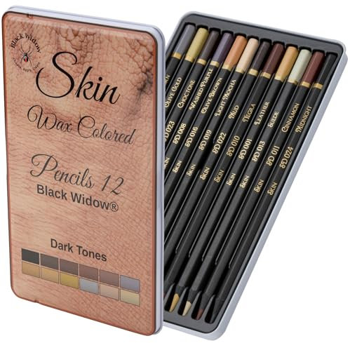 Matite di colore pelle scura | Set di ritratti | Matite colorate per adulti | Matite per artisti per carnagione | Ora con valutazioni veloci veloci