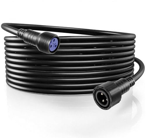 5m 2.5mm2 Câble Alimentation IP65 Fil de Câble étanche avec Connecteurs 3 Broches Mâles et Femelles, Waterproof Power Extension Lead pour Powercon Connecteur Etanche Projecteur LED Lumières de Scène