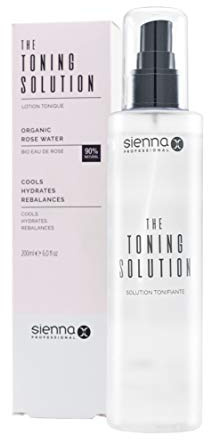 Sienna X The Toning Solution 200ml. Formulated With Rose Water & Aloe Vera To Brighten, Hydrate & Revitalise Skin. Suitable For Sensitive Skin, Vegan Face Toner.