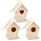 Iyowei 3Pcs DIY Bird House Kit, Unfinished Paintable Wooden DIY Birdhouse Kit for Kids DIY Wooden Birdhouse Crafts Making Set for Girls Boys