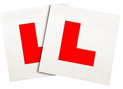 CRYSTAL CROWN 2 x L Plate Magnetic Exterior Car Pair New Pair Car Learner Plates Secure & Safe