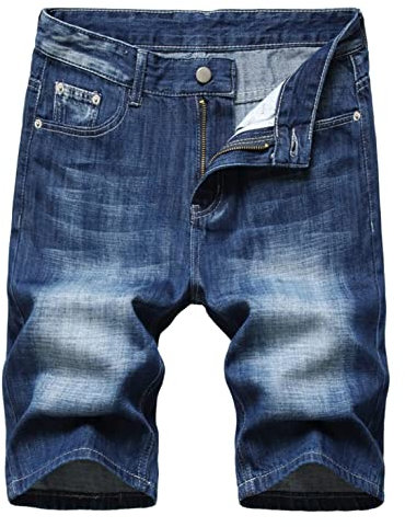 Herren Jeans Shorts Sommer Lässige Jeanshose mit elastischer Taille, Kordelzug und Taschen Plus Size Cargohose