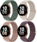 chinbersky 20mm Nylon Geflochtenes Armband Kompatibel mit Samsung Galaxy Watch 4/5/6/7/FE 40mm 44mm Armband/Watch 5 Pro/Watch 4&6 Classic/Active 2 40mm 44mm/Watch 3 41mm/Gear Sport/Gear S2 Classic