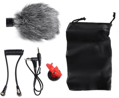 Microphone Directionnel à Condensateur à Réduction de Bruit pour Appareil Photo, Vidéo Portable, Micro pour Appareil Photo, Prise de Son Claire, avec Smartphone