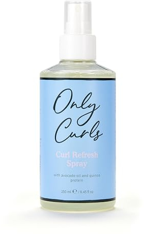 Only Curls Curl Refresh Spray, 250ml, Curly Hair Product, Moisturising, Styling Mist, Next Day Curl Revitaliser, Defined, Hydrated & Frizz-Free Curls Without Stickiness, For All Curly Hair Types