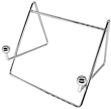 Cabilock 1 Pc Supporto Del Menu Supporto Piatto Display Ripiani Regolabili Supporti Per Piatti Per Foto Espositore Per Libri Di Cucina Mini Silver Acciaio Inossidabile