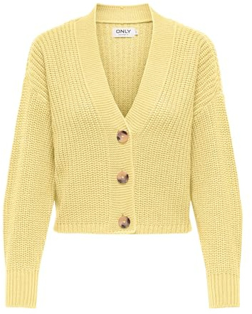 Only Onlcarol Nice L/S Cardigan Knt Noos, Sunlight, M