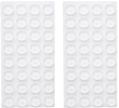 64 almohadillas adhesivas de silicona de 12 x 4 mm, almohadillas de silicona transparentes para muebles, cajones, puertas, tablas de cortar, vidrio, protección electrónica