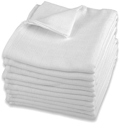 50 Stück - Stoffwindeln Stoffwindel Windeln Windel Mullwindeln Spucktücher 70x80cm WEISS