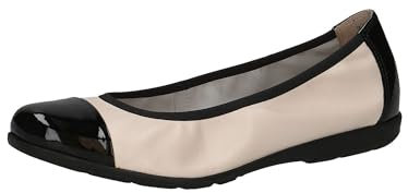 CAPRICE Femme 9-22152-42 Ballerines, Cream/Black, 42 EU