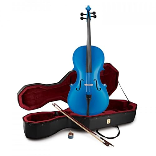 Student 1/2 Size Cello by Gear4music, Blue