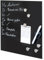 bremermann Magnettafel mit Glasfront, beschreibbar, 6 Magnete, 1 Marker, 1 Marker-Halter, Memo-Board (schwarz)