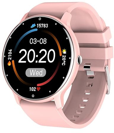 0,8cm Ultrafino Reloj Inteligente Rastreador Fitness Podómetro con Funciones Monitoreo de Frecuencia Cardíaca, Presión Arterial, Oxígeno en Sangre y Sueño, Notificación Inserción Mensaje Soporte