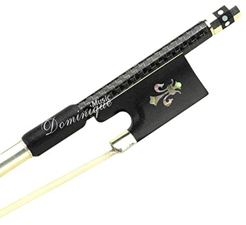 D Z Strad Violin Bow - Model 303 - Carbon Fiber Bow with Ebony Fleur-de-Lis Frog (3/4 - Size)