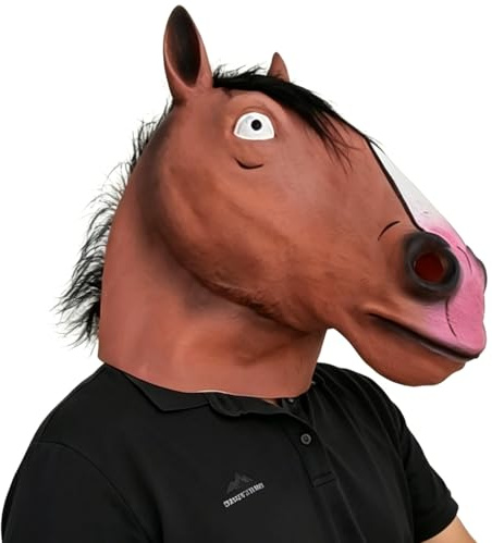 BEESUM Exklusiv ryttare huvudmask häst cosplay masker för halloween fest kostym latex