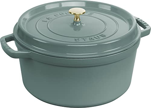 Staub, La Cocotte 1023970 Cocotte, 28 cm, 6,7 l, eucalipto, hierro fundido, redondo, 1023970