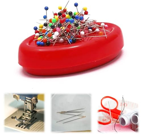 Pin Cushions for Sewing, Coussin de Couture Magnétique, Pelote Aimantée, Coussins Porte-Épingles, Étui de Rangement de Broches à Coudre, Fournitures de Courtepointe Coussin à Broches