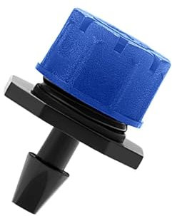 Goteros de Riego, Plástico Aspersores de Goteo Ajustables de 8 Agujeros, 50 Pcs Micro Jardín Goteo Riego Rociadores, Micro Flow Gotero Cabeza de Goteo para Huertos o Macizos de Flores (Azul)