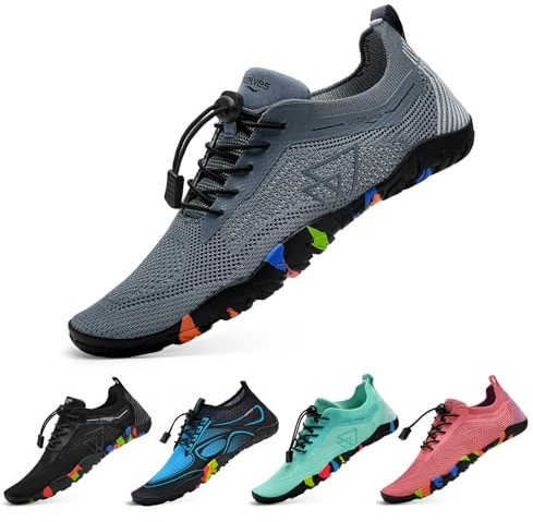 WateLves Chaussures De Bain Et d'eau pour Femmes Et Hommes,Sèches Vite,Faciles À Enfiler.pour Plongée,Surf,Sports Nautiques,Randonnée,Yoga,Quotidien.Tailles 36-48 EU