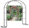 Genérico Arco para Plantas trepadoras y Rosas, Arco de Metal para jardín, 80-350 cm de Ancho 200/220/230 cm de Alto Enrejado de Arco de jardín Inoxidable(Negro,Width 200xHeight 220cm)