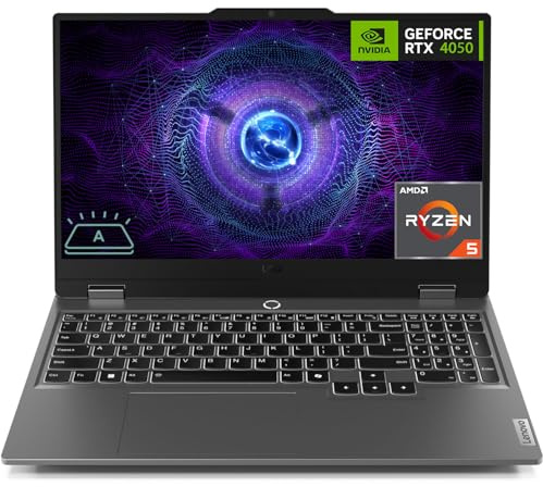 Lenovo LOQ Gaming Laptop, GeForce RTX 4050, AMD Ryzen 5 7235HS Processor | 15.6 144Hz FHD Display, 32GB DDR5, 1TB SSD, Wi-Fi 6, Ethernet, USB-C, HDMI, Backlit Keyboard, Windows 11 Home