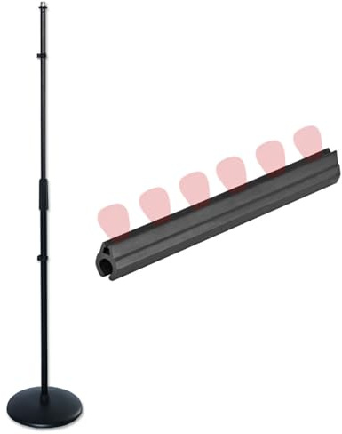 keepdrum MS015 - Supporto per microfono dritto, con porta plettri